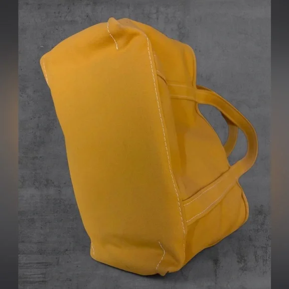 L. L. Bean Rare Color Yellow Canvas Boat and Tote Bag - Picture 4 of 13